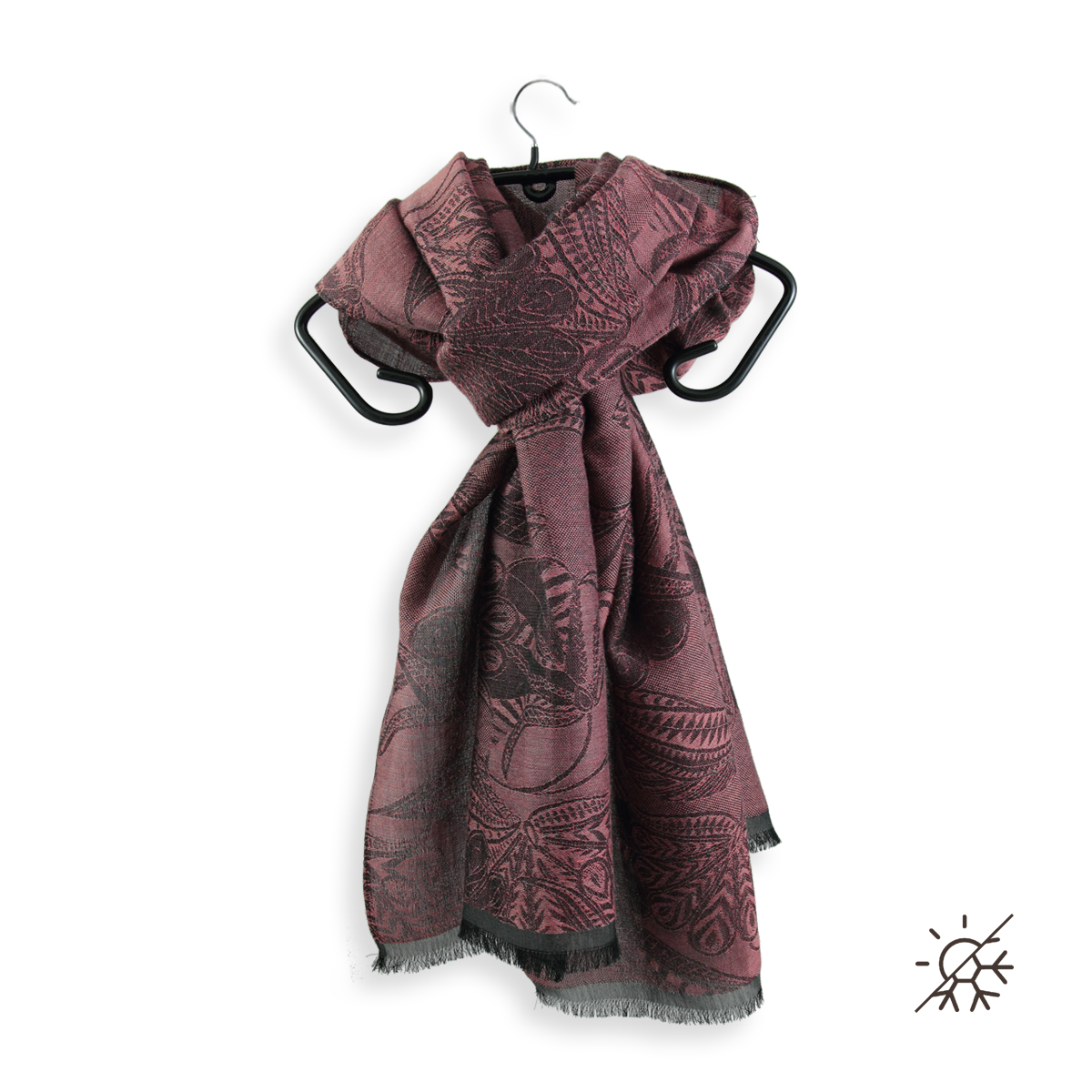 Echarpe femme rose en cachemire, coton et soie - Très luxueuse