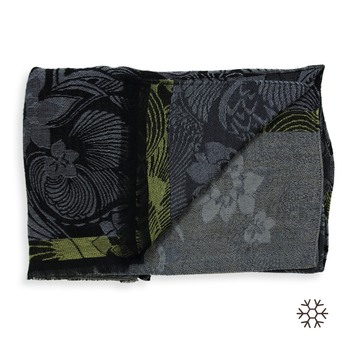 Echarpe grise en coton et laine pour femme | Douce et ...