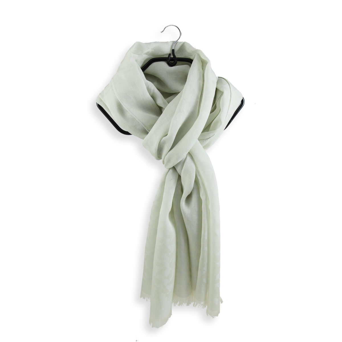 Très chic écharpe pour homme écru en coton et soie.