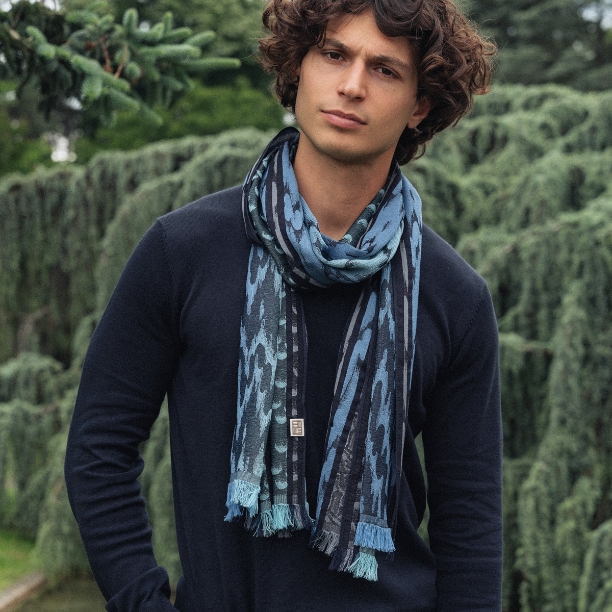 Echarpe homme bleu Clearance