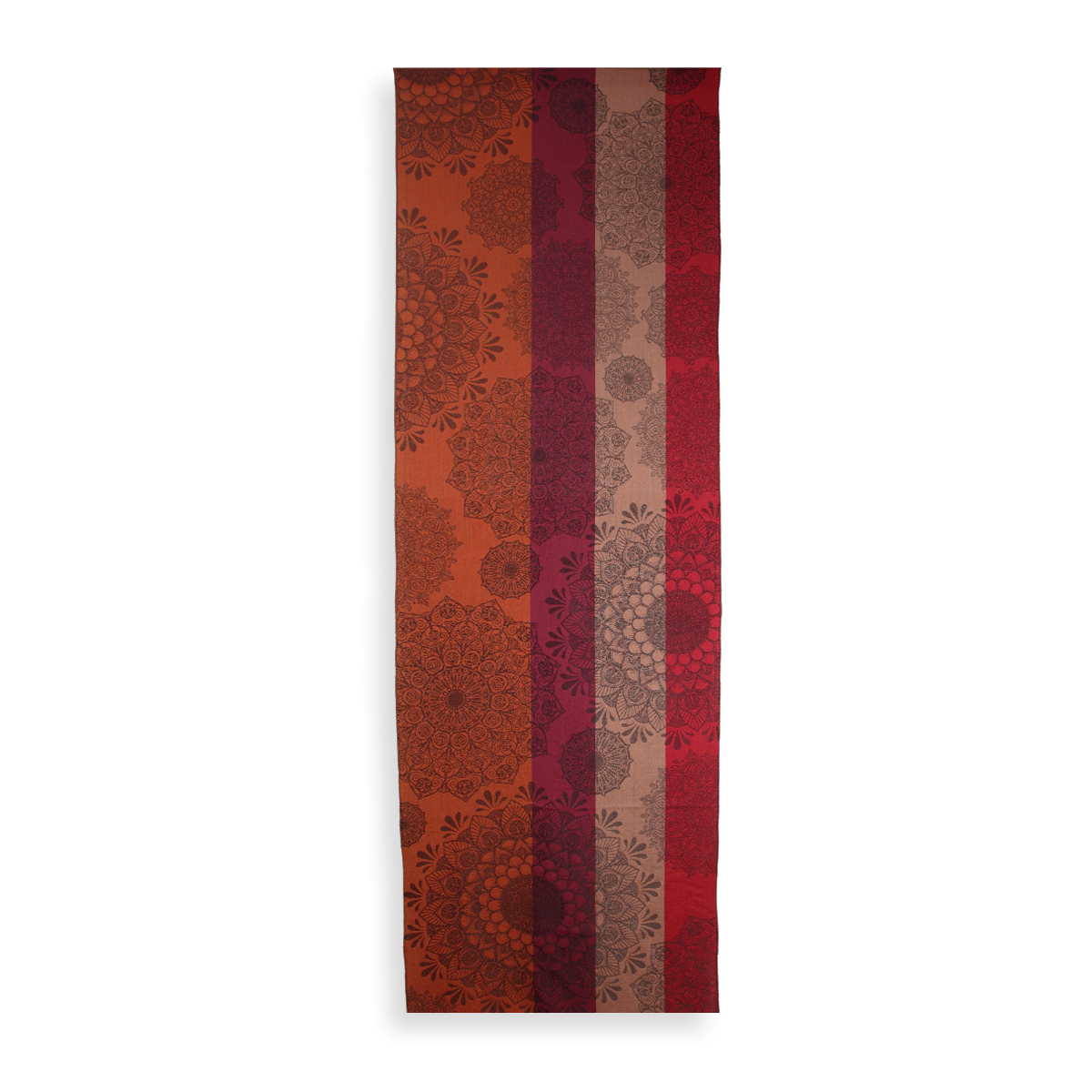 Grande Écharpe/Châle En Cachemire Mélangé - Couleurs Rouge Brique & Orange - Neuf Étiqueté Unisexe