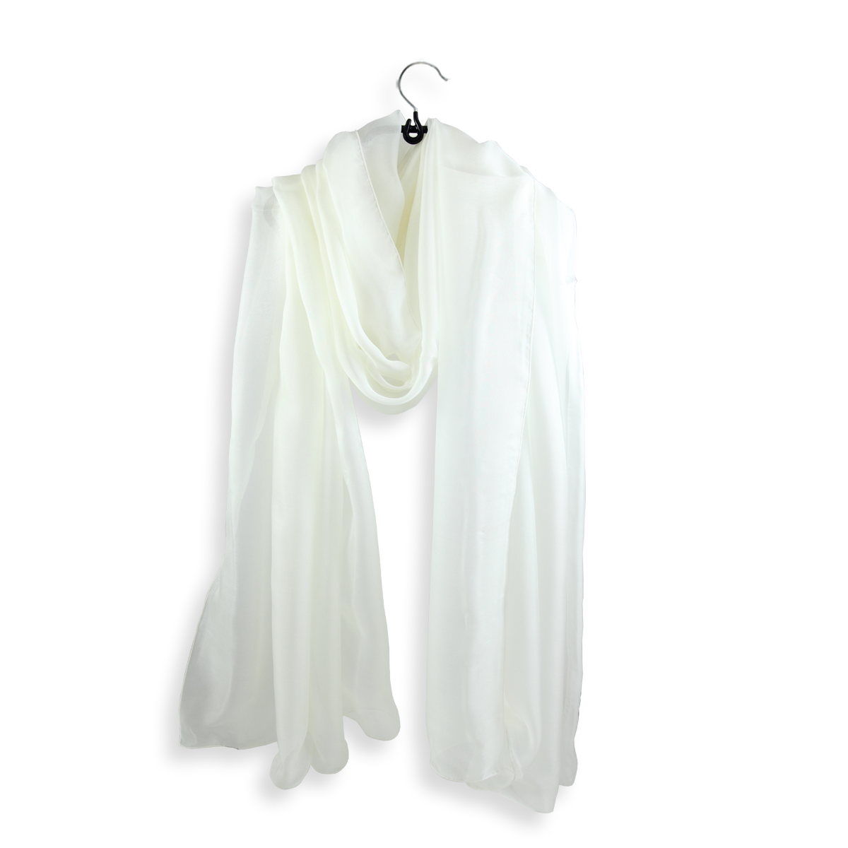 Grande étole de cérémonie en soie ivoire Très élégante