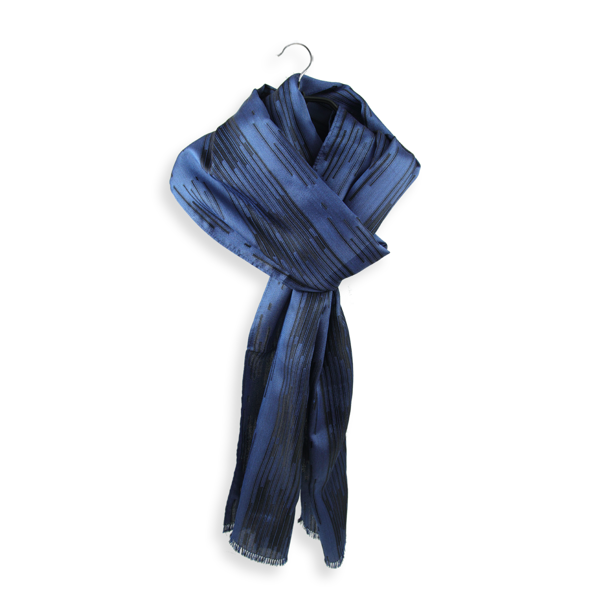 Écharpe Pour Homme 100% Soie - 180x80cm, Couleur Unie Noir - Pour Costume, Tenue Professionnelle - Cadeau Chic Pour Lui