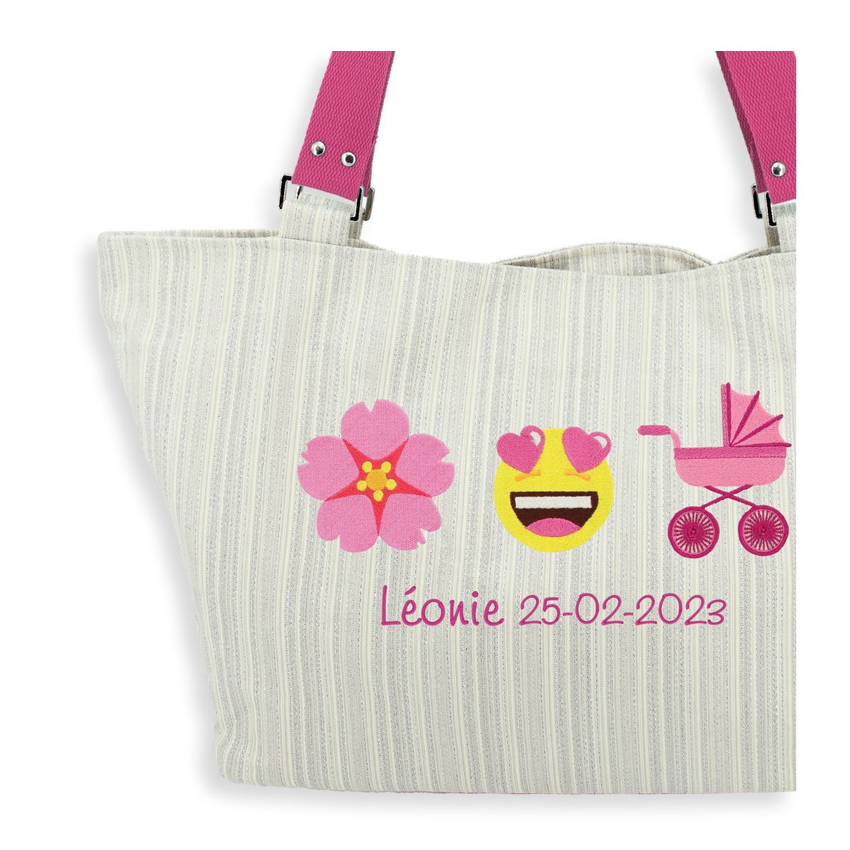 Sac à langer brodé personnalisable, fabriqué dans notre atelier